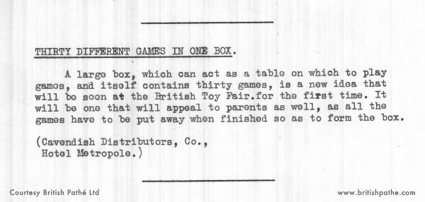 Excerpt 1962 Brighton Toy Fair press release