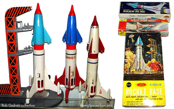 Sears Rocket Base w Tomy Interplanetary n Sword Apollo Saturn