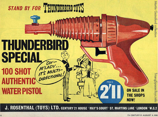 Thunderbirds water pistol advert