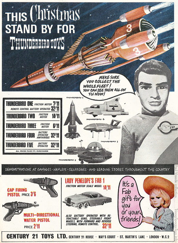 Thunderbirds toy advert Xmas 66