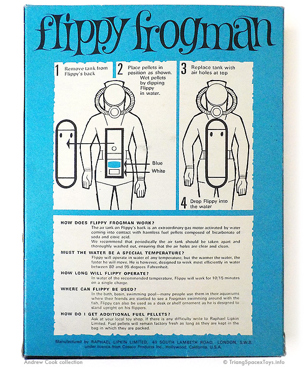 Plaston Flippy Frogman box rear