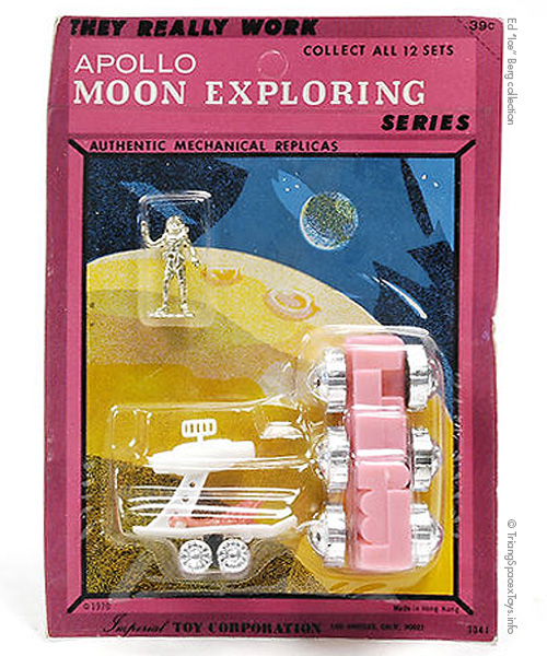 Apollo Moon Exploring card 304J - transport in pink