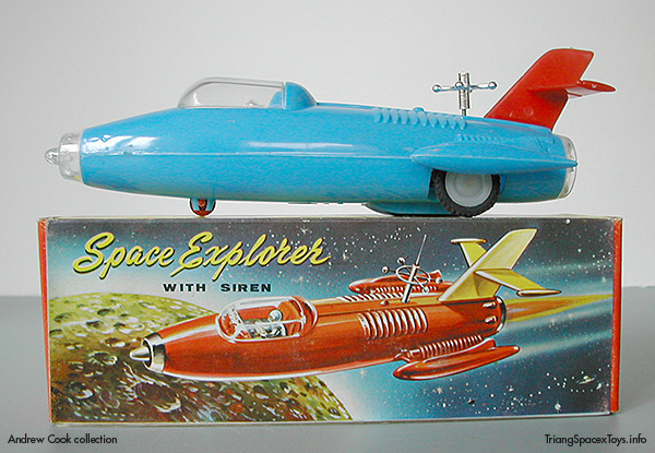LP Space Explorer car in blue on box