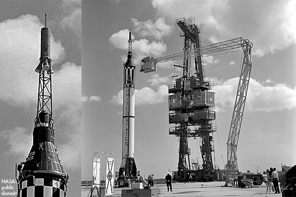 Mercury 3 on launch pad, April 