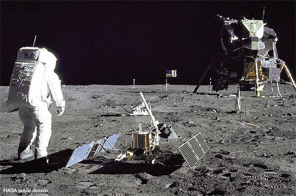 NASA picture of Apollo 11 equipment on Moon