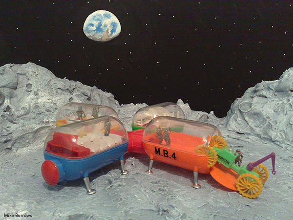 Moonscape diorama by Mike Burrows