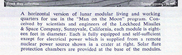 Caption from 1967 Man in Space booklet