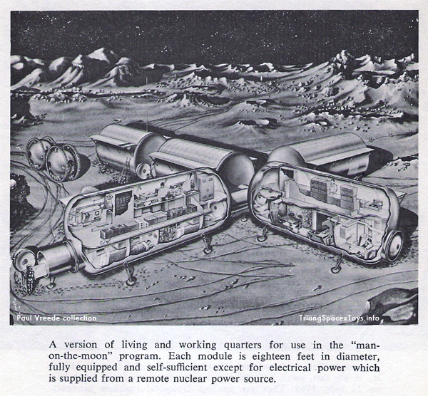 Lockheed moon base in 1969 Man in Space booklet