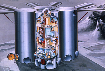 Lockheed moon base concept - vertical version