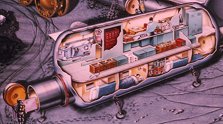 Lockheed moon base concept - horizontal version detail