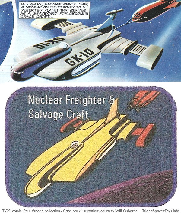 Nuclear Freighter and Salvage Craft origin from a comic strip
