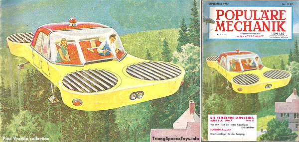 Hiller flying sedan on Popular Mechanics cover