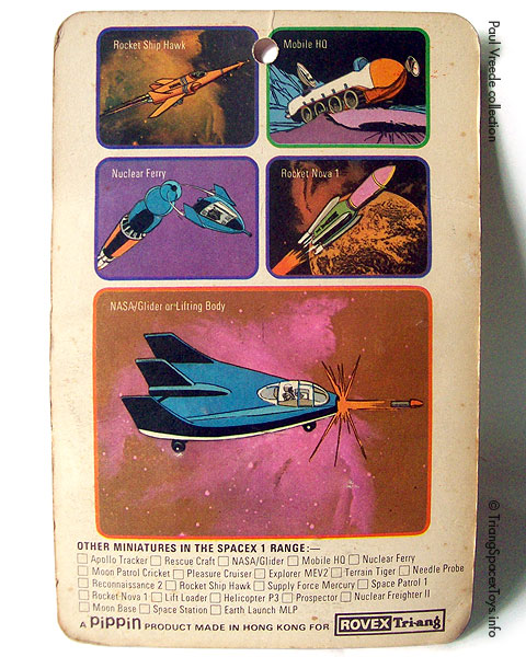 Pippin Spacex Nasa Glider/Lifting Body card back