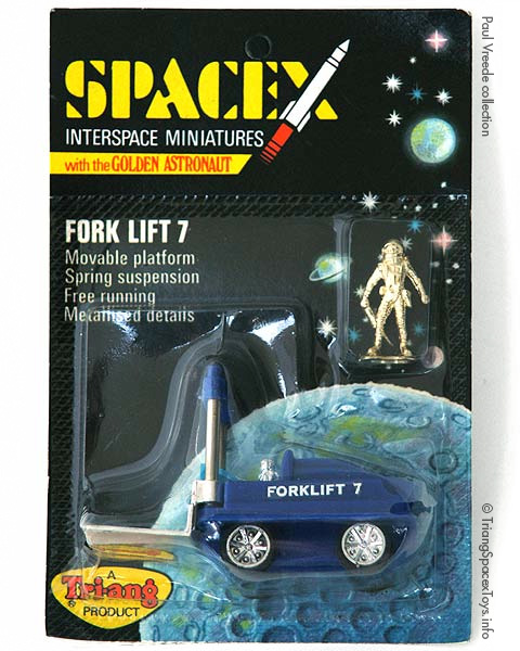 Spacex Forklift 7 card - toy in later blue colour