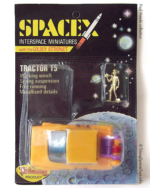 Spacex Tractor T5 card - toy in later orange-yellow colour