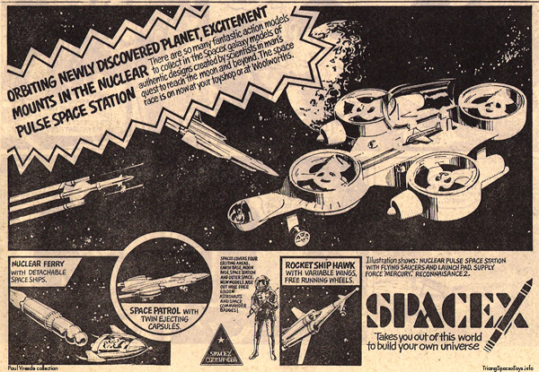 Spacex UK comic Space Station ad 1970