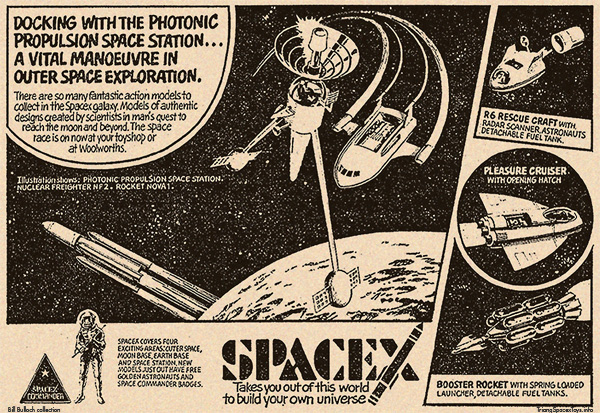 Spacex UK comic Photonic Station ad 1970