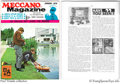 Meccano Magazine cover and article page
