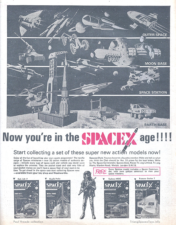 Spacex age UK black/white/magenta ad 1970
