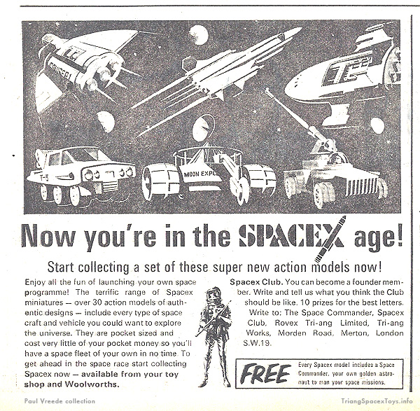 Spacex age UK black/white 3/8 ad 1970