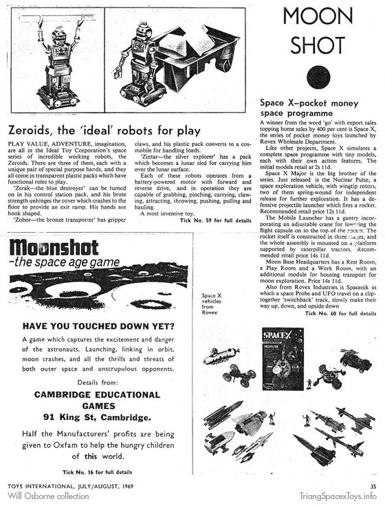 1969 Toys Intl magazine PR feature