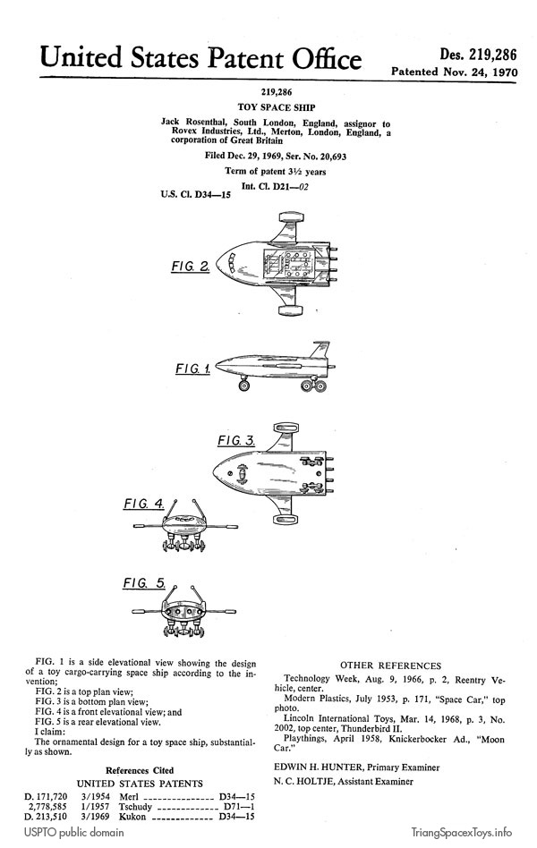 Nuclear Freighter design patent document