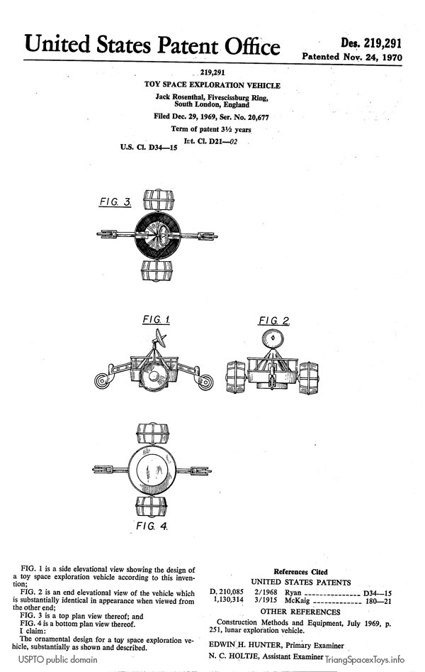 Prospector - Moon Explorer design patent document