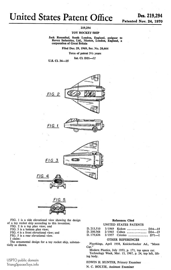 Pleasure Cruiser design patent document