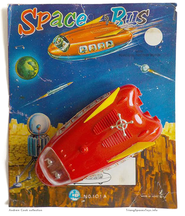 LP Space Bus blister backing card