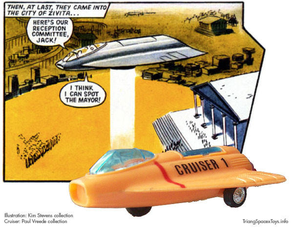 Spacex Cruiser with comic strip origin