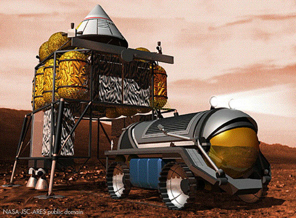 Current NASA Mars mission concept vehicles