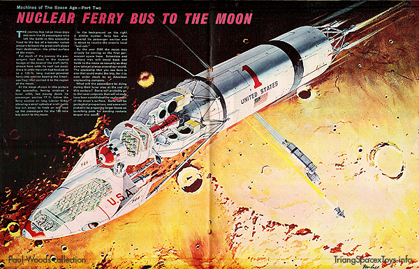 Nuclear Ferry illustration by Robert McCall in Look and Learn magazine