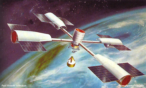 Boeing space station concept as origin of solar panel detail