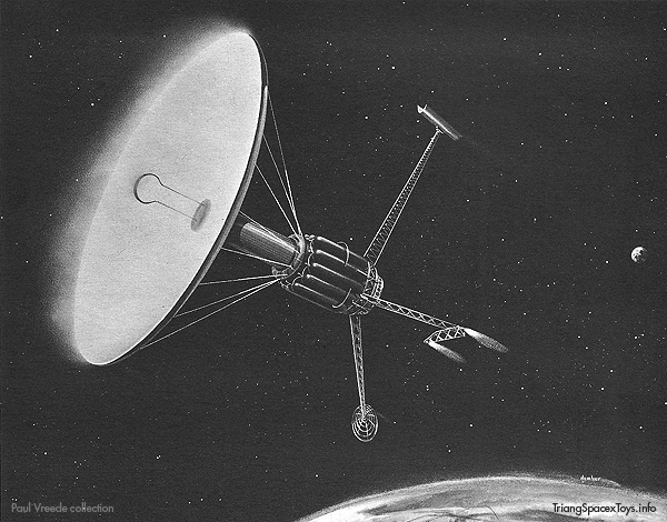 Rocketdyne concept of photonic station from Space Stations by Erik Bergaust, 1962