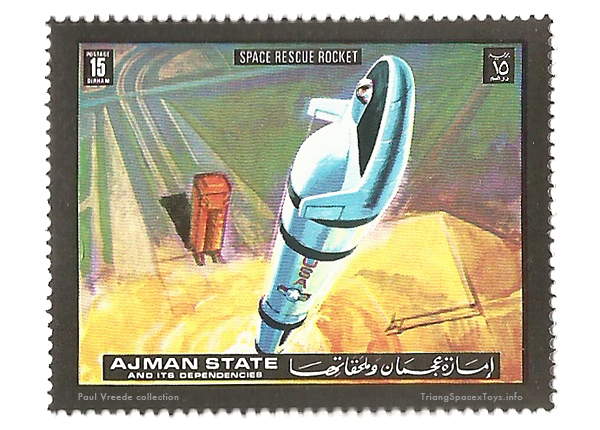 Aerojet rescue craft on Ajmani stamp
