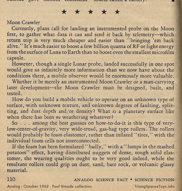 Moon Crawler description in Analog magazine