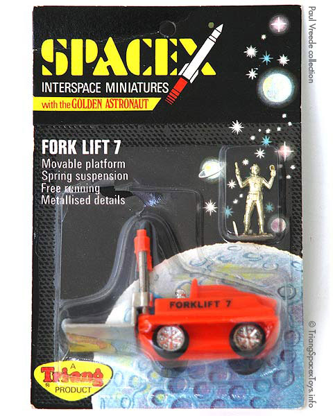 Spacex Forklift 7 card - toy in early orange colour
