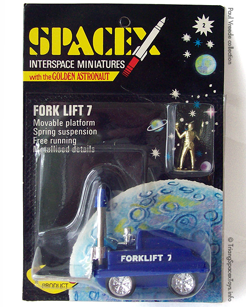 Spacex Forklift 7 card with toy number on star
