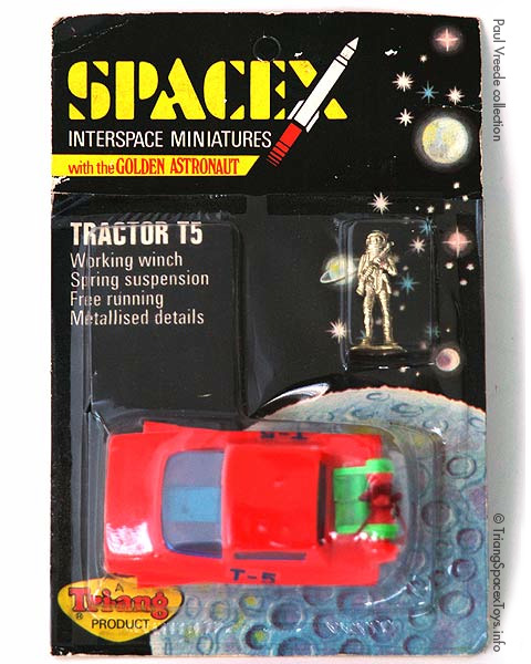 Spacex Tractor T5 card - toy in early red colour