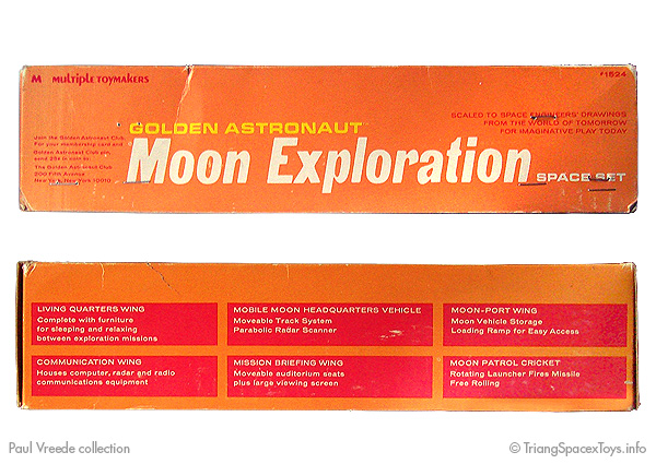 Golden Astronauts Moon Exploration set box sides