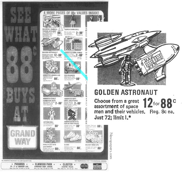 Golden Astronauts featured in 1972 Grand Way advert