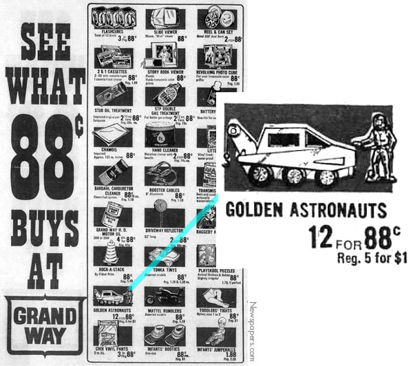 Golden Astronauts featured in 1972 Grand Way advert