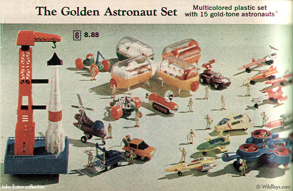 Golden Astronaut image from JCPenney Xmas catalogue 1970