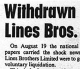 1971 sad news of Lines Bros end